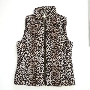 Michael Kors Animal Print Puff Vest size Small NWT